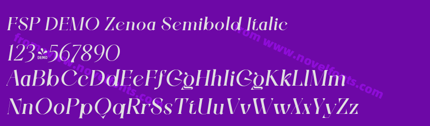 FSP DEMO Zenoa Semibold ItalicPreview FSP DEMO Zenoa Semibold ItalicPreview