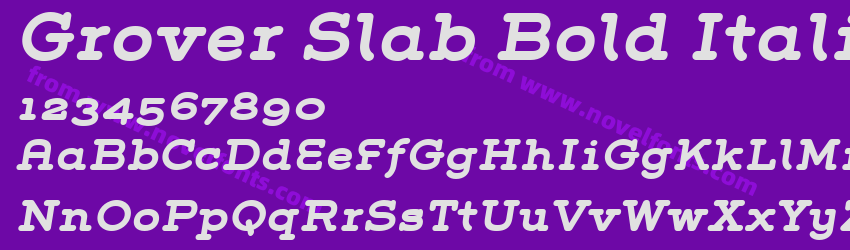 Grover Slab Bold ItalicPreview