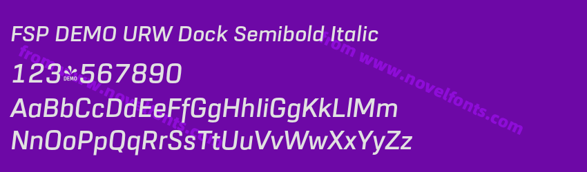 FSP DEMO URW Dock Semibold ItalicPreview FSP DEMO URW Dock Semibold ItalicPreview