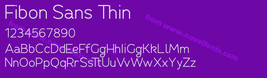 Fibon Sans ThinPreview Fibon Sans ThinPreview