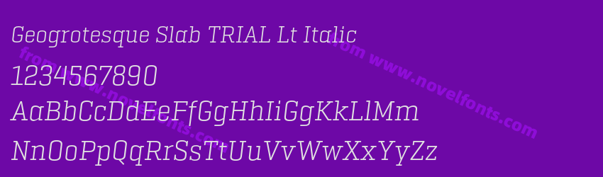 Geogrotesque Slab TRIAL Lt ItalicPreview Geogrotesque Slab TRIAL Lt ItalicPreview