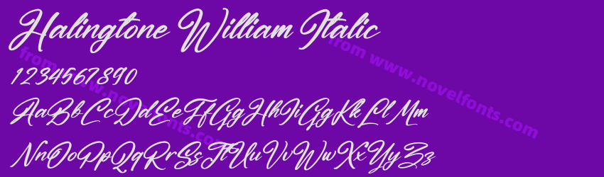 Halingtone William ItalicPreview