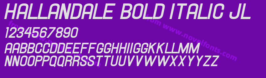 Hallandale Bold Italic JLPreview