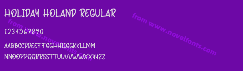 Holiday Holand RegularPreview Holiday Holand RegularPreview