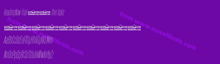 HeadingNow Trial 11 Thin ItalicPreview