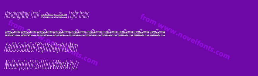 HeadingNow Trial 22 Light ItalicPreview