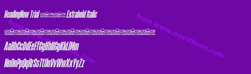 HeadingNow Trial 27 Extrabold ItalicPreview