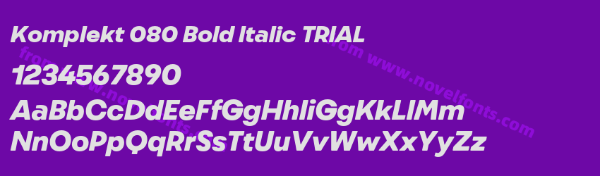 Komplekt 080 Bold Italic TRIALPreview Komplekt 080 Bold Italic TRIALPreview