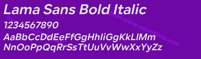 Lama Sans Bold ItalicPreview Lama Sans Bold ItalicPreview
