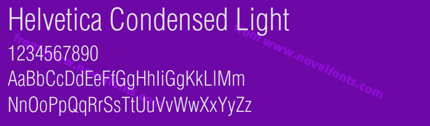 Helvetica Condensed LightPreview