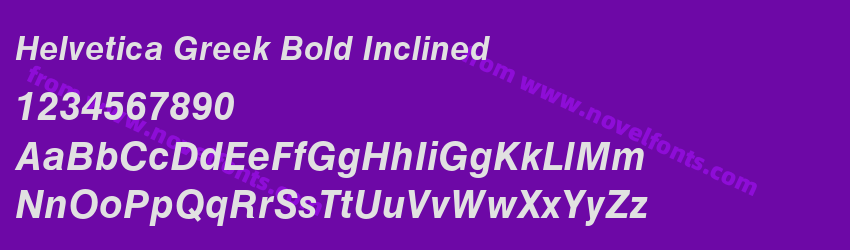 Helvetica Greek Bold InclinedPreview