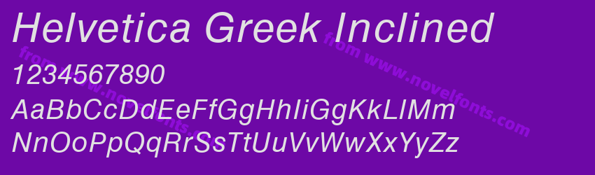 Helvetica Greek InclinedPreview