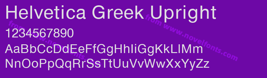 Helvetica Greek UprightPreview