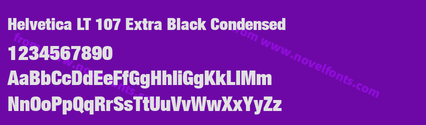 Helvetica LT 107 Extra Black CondensedPreview