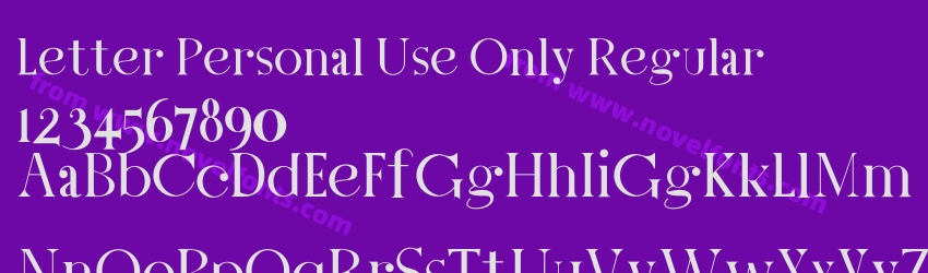 Letter Personal Use Only RegularPreview Letter Personal Use Only RegularPreview