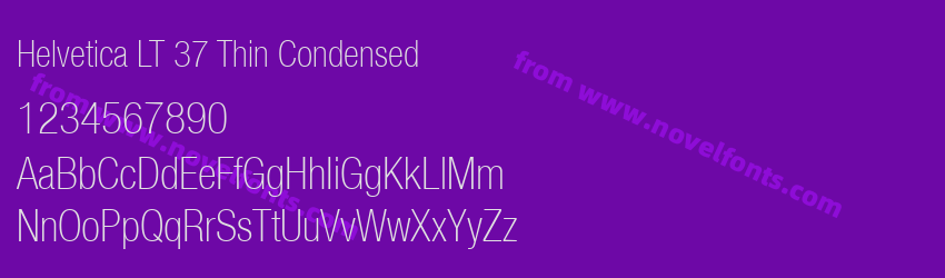 Helvetica LT 37 Thin CondensedPreview