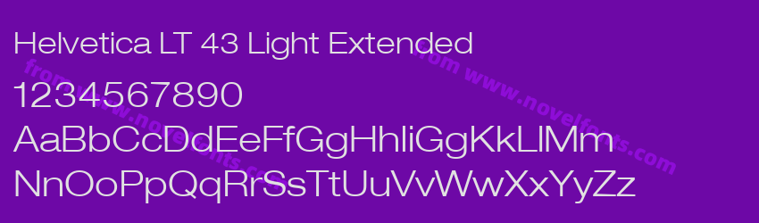 Helvetica LT 43 Light ExtendedPreview