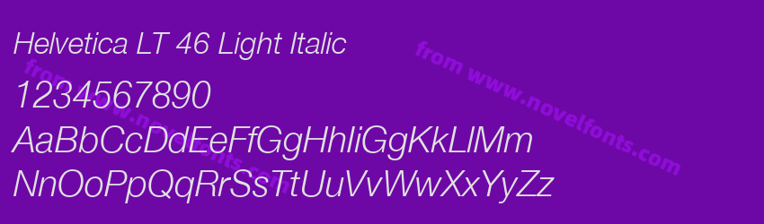 Helvetica LT 46 Light ItalicPreview