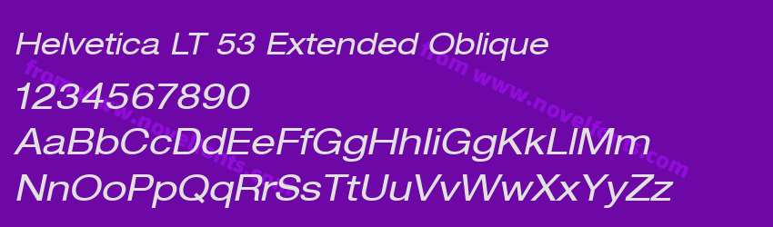 Helvetica LT 53 Extended ObliquePreview