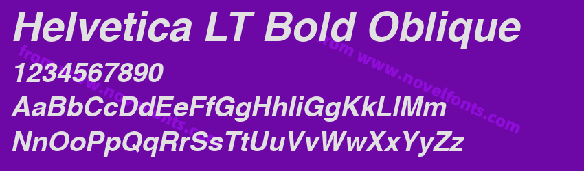 Helvetica LT Bold ObliquePreview