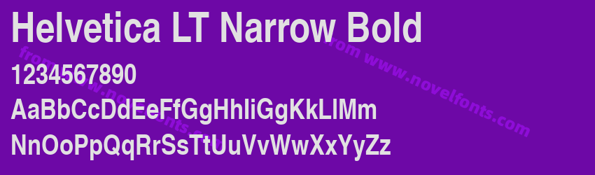 Helvetica LT Narrow BoldPreview