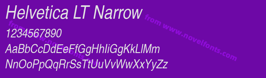 Helvetica LT NarrowPreview