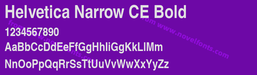 Helvetica Narrow CE BoldPreview