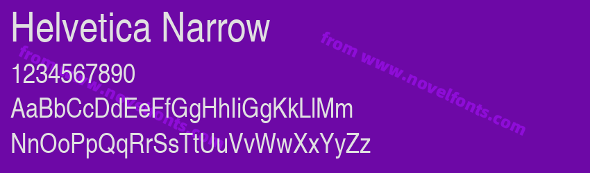 Helvetica NarrowPreview