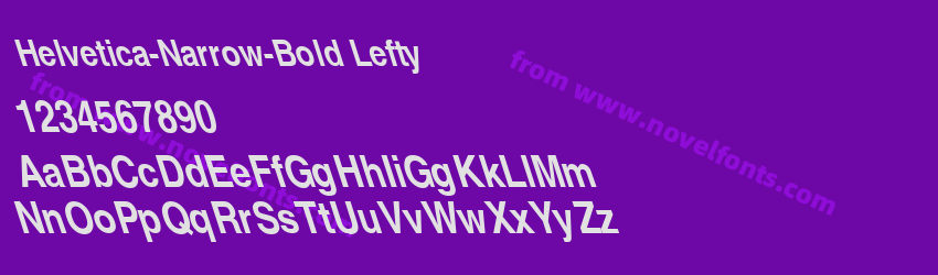 Helvetica-Narrow-Bold LeftyPreview