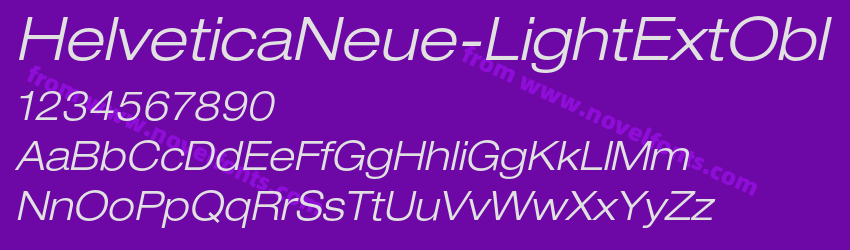 HelveticaNeue-LightExtOblPreview