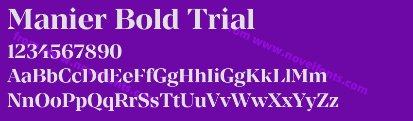 Manier Bold TrialPreview Manier Bold TrialPreview