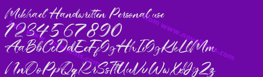 Mikhael Handwritten Personal usePreview Mikhael Handwritten Personal usePreview
