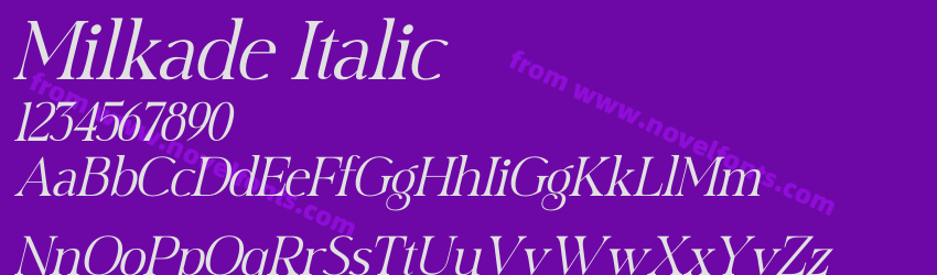 Milkade ItalicPreview Milkade ItalicPreview