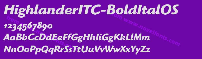 HighlanderITC-BoldItalOSPreview