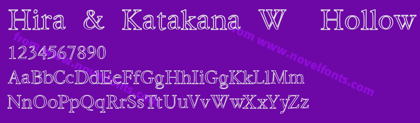 Hira & Katakana W  HollowPreview