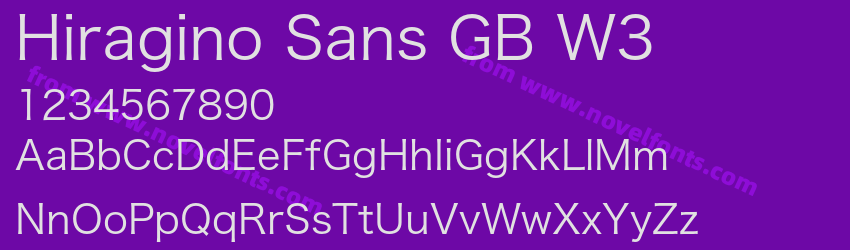 Hiragino Sans GB W3Preview