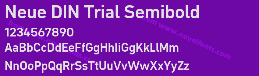 Neue DIN Trial SemiboldPreview Neue DIN Trial SemiboldPreview