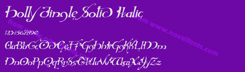 Holly Jingle Solid ItalicPreview