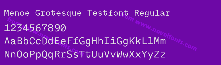 Menoe Grotesque Testfont RegularPreview