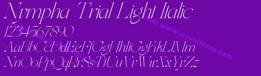 Nympha Trial Light ItalicPreview Nympha Trial Light ItalicPreview