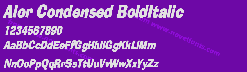 Alor Condensed BoldItalicPreview