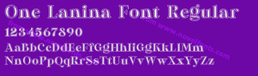 One Lanina Font RegularPreview