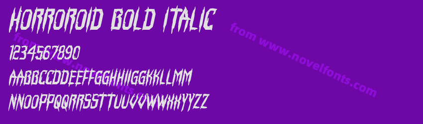 Horroroid Bold ItalicPreview