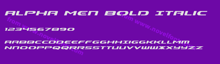 Alpha Men Bold ItalicPreview