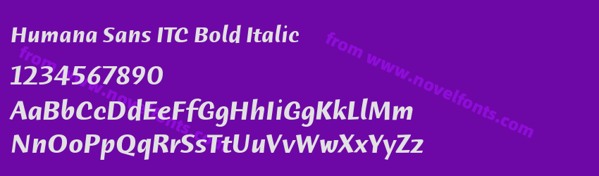 Humana Sans ITC Bold ItalicPreview