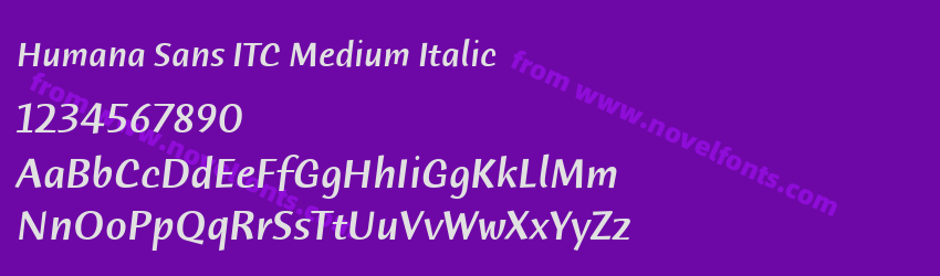 Humana Sans ITC Medium ItalicPreview