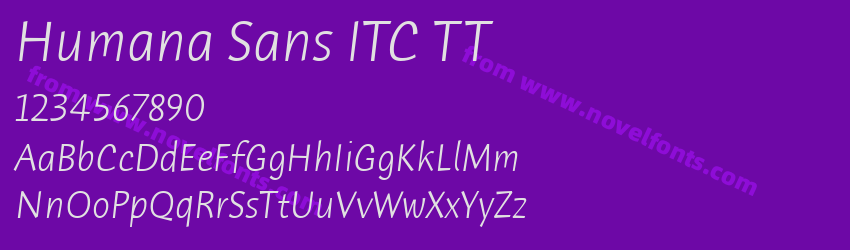 Humana Sans ITC TTPreview