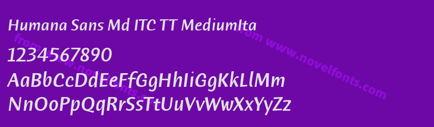 Humana Sans Md ITC TT MediumItaPreview