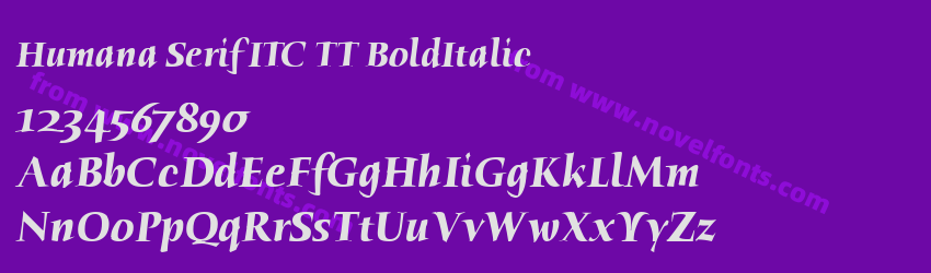 Humana Serif ITC TT BoldItalicPreview