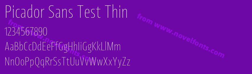 Picador Sans Test ThinPreview Picador Sans Test ThinPreview